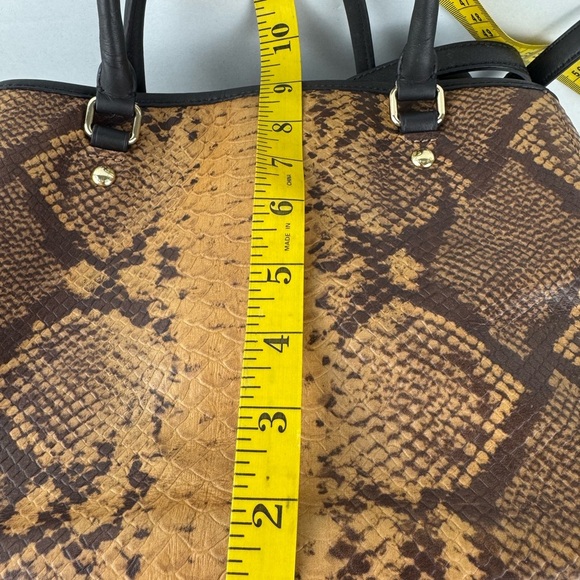 Coach Brown and Black Snake Print Handbag - Picture 12 of 17